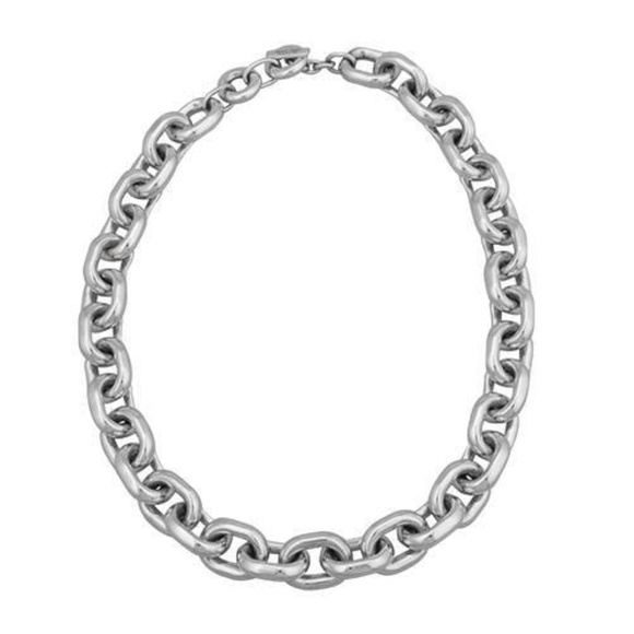 Fine Sterling Silver Chain Link Necklace 6213 NEW